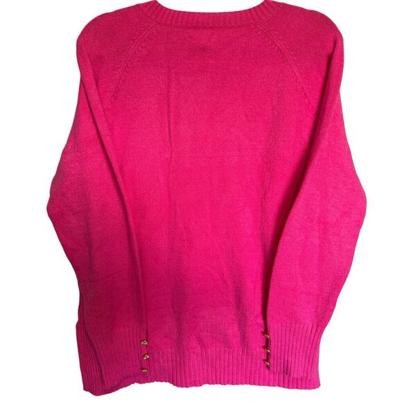Lilly Pulitzer NWT Kaycee Sweater V Neck Pullover Raglan Sleeve Pink Size Large - Picture 8 of 15
